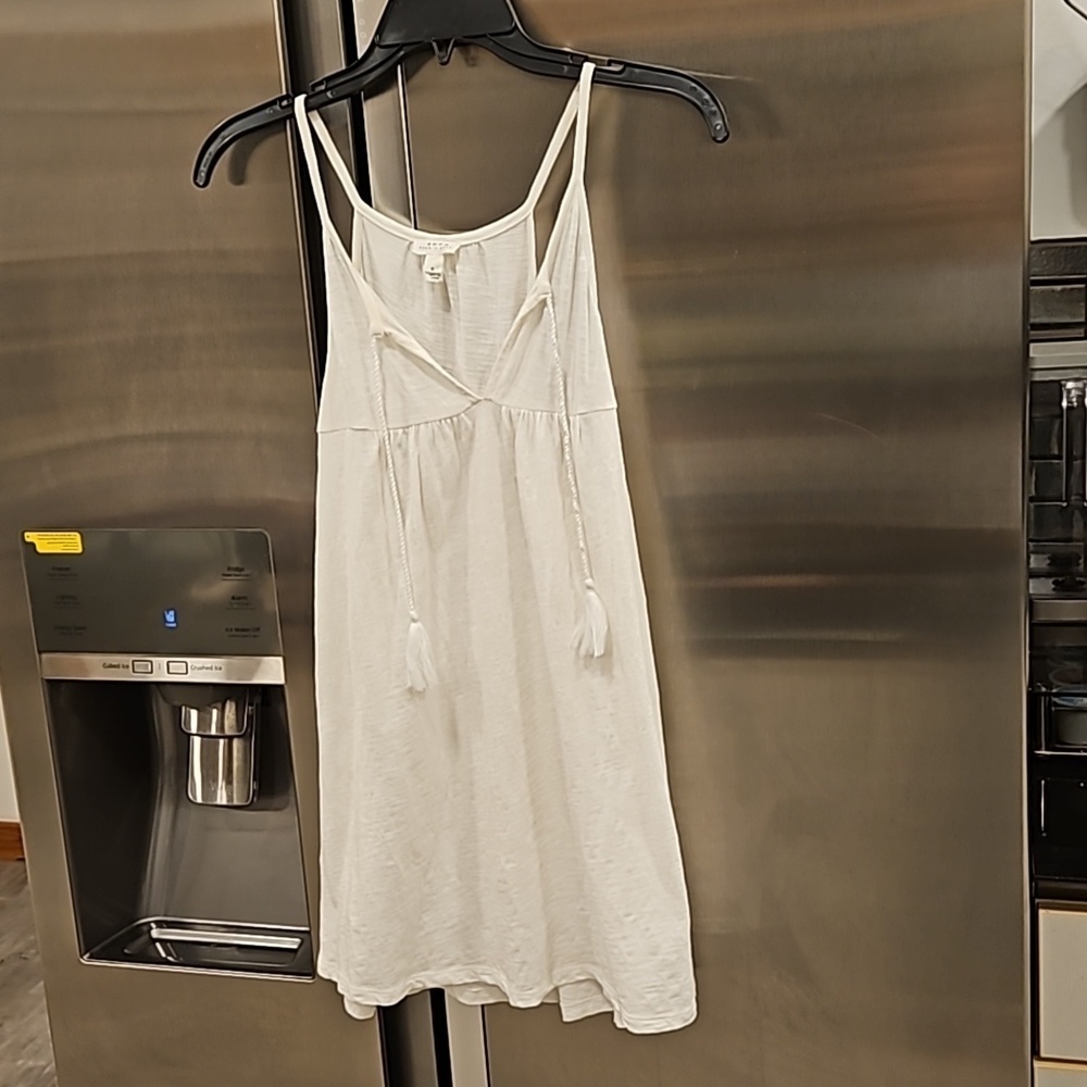 💕SOFT JOIE💕 Split V-Neck Tank Top ~ White Small S NWOT